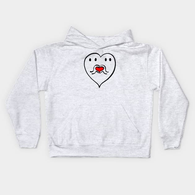 I Love Boo - Black Line Kids Hoodie by Dirtbath